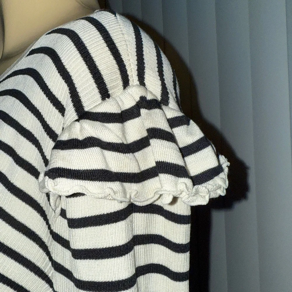 Polo by Ralph Lauren Black and White Striped Sweater - Picture 2 of 2